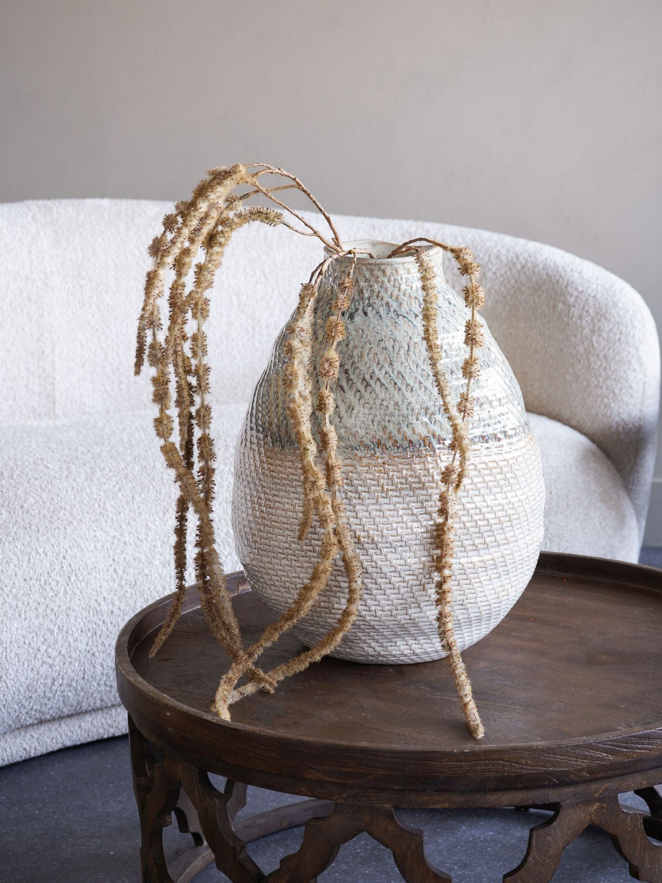 Ceramic Woven Ombre Vase | Extra Large